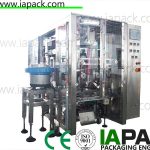 Máquina de envasado de bolsa de café servo para drenaxe PLC, máquina de recheo automática